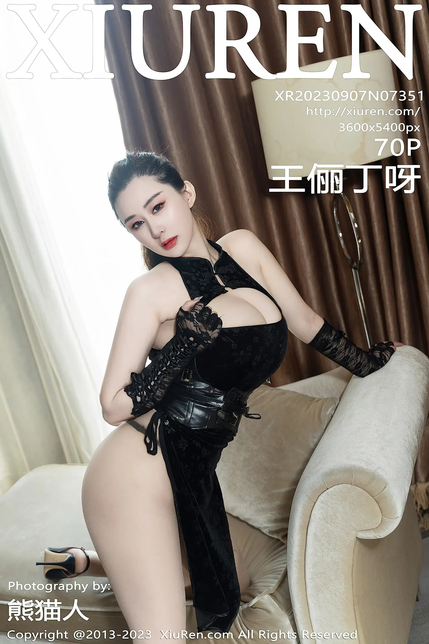 [XiuRen秀人网]No.7351_模特王俪丁呀性感黑色蕾丝内衣配超薄肉丝秀丰满身材诱惑写真70P-秀人网 - XiuRen.Xyz
